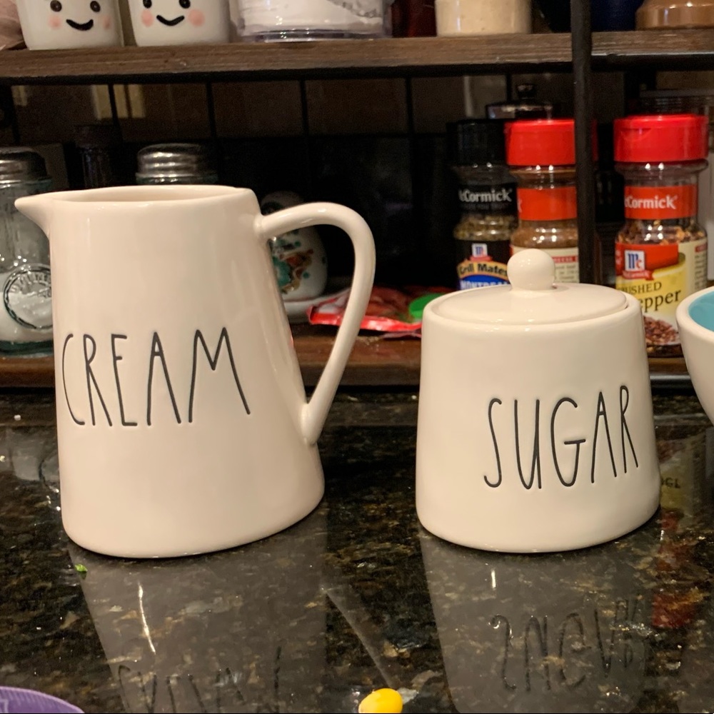 Rae Dunn cream and sugar